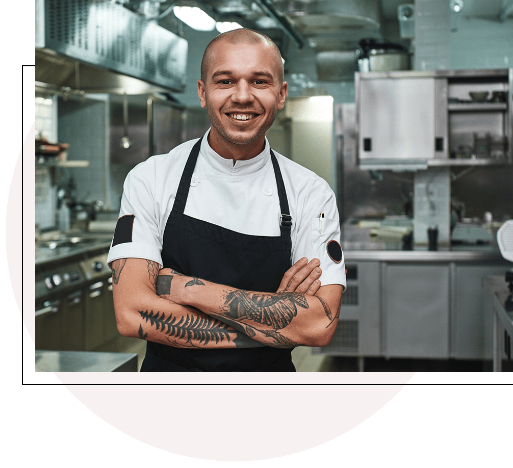 Restaurant appliance repair service Happy restaurant owner